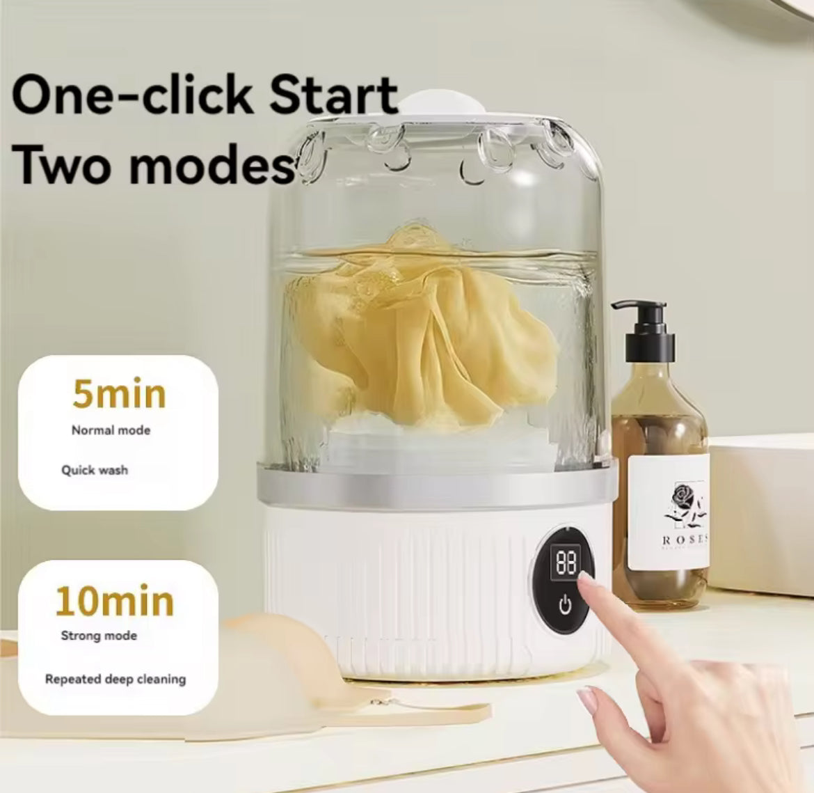 Mini lave-linge pour sous-vêtements et chaussettes – Rechargeable USB